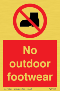 PV7182: No outdoor footwear