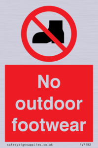 PV7182: No outdoor footwear