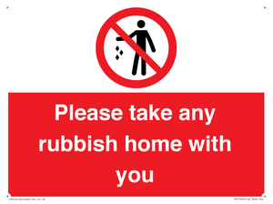 PV7190: Please take any rubbish home with you