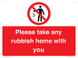 PV7190: Please take any rubbish home with you
