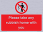 PV7190: Please take any rubbish home with you