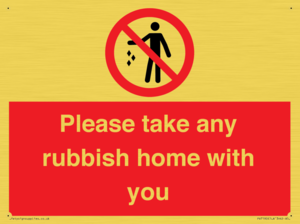 PV7190: Please take any rubbish home with you