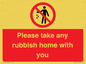 PV7190: Please take any rubbish home with you
