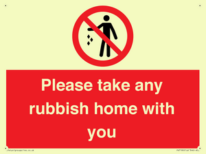 PV7190: Please take any rubbish home with you
