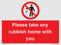 PV7190: Please take any rubbish home with you
