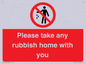 PV7190: Please take any rubbish home with you