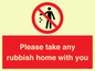 PV7190: Please take any rubbish home with you