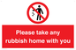PV7190: Please take any rubbish home with you