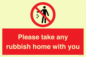 PV7190: Please take any rubbish home with you