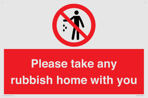 PV7190: Please take any rubbish home with you