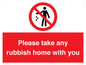 PV7190: Please take any rubbish home with you