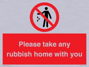 PV7190: Please take any rubbish home with you