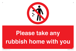 PV7190: Please take any rubbish home with you