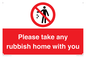 PV7190: Please take any rubbish home with you