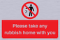 PV7190: Please take any rubbish home with you