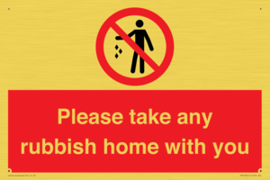 PV7190: Please take any rubbish home with you