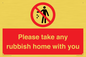 PV7190: Please take any rubbish home with you