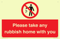 PV7190: Please take any rubbish home with you