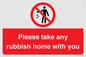 PV7190: Please take any rubbish home with you