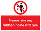 PV7190: Please take any rubbish home with you