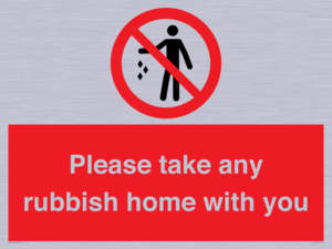PV7190: Please take any rubbish home with you