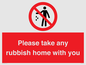 PV7190: Please take any rubbish home with you
