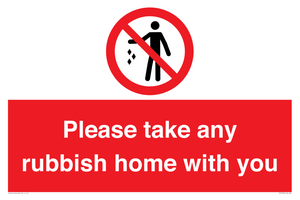 PV7190: Please take any rubbish home with you