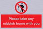 PV7190: Please take any rubbish home with you