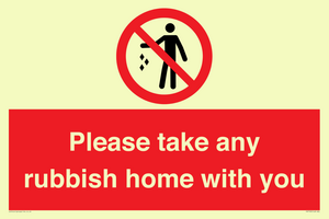 PV7190: Please take any rubbish home with you