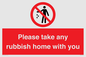 PV7190: Please take any rubbish home with you