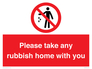 PV7190: Please take any rubbish home with you