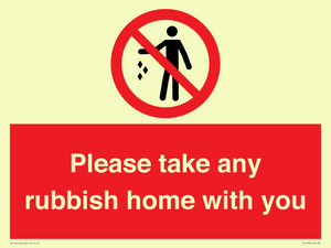PV7190: Please take any rubbish home with you