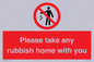 PV7190: Please take any rubbish home with you