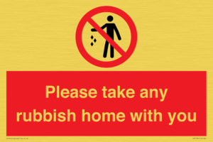 PV7190: Please take any rubbish home with you