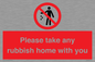 PV7190: Please take any rubbish home with you