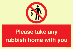 PV7190: Please take any rubbish home with you