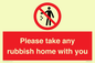 PV7190: Please take any rubbish home with you