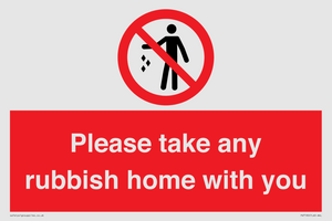 PV7190: Please take any rubbish home with you