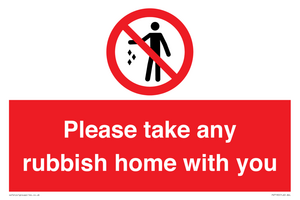 PV7190: Please take any rubbish home with you