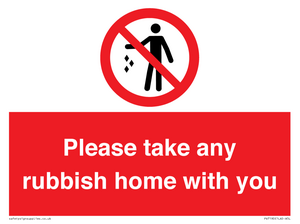 PV7190: Please take any rubbish home with you
