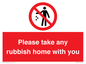 PV7190: Please take any rubbish home with you