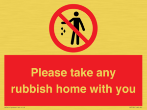 PV7190: Please take any rubbish home with you