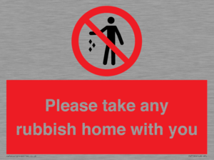 PV7190: Please take any rubbish home with you