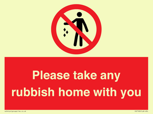 PV7190: Please take any rubbish home with you