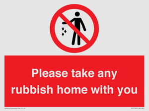 PV7190: Please take any rubbish home with you