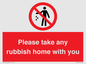 PV7190: Please take any rubbish home with you