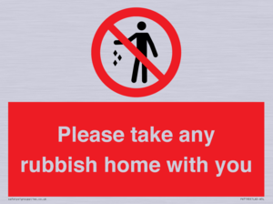 PV7190: Please take any rubbish home with you