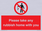 PV7190: Please take any rubbish home with you
