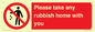 PV7190: Please take any rubbish home with you