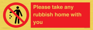 PV7190: Please take any rubbish home with you